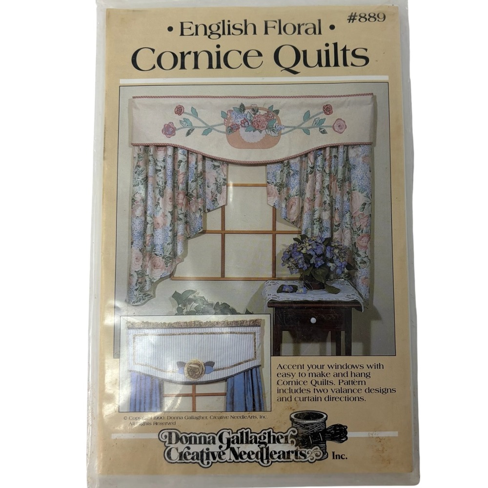 Vintage 1990 Donna Gallagher Creative Needlearts Cornice Quilts Patterns 889 890